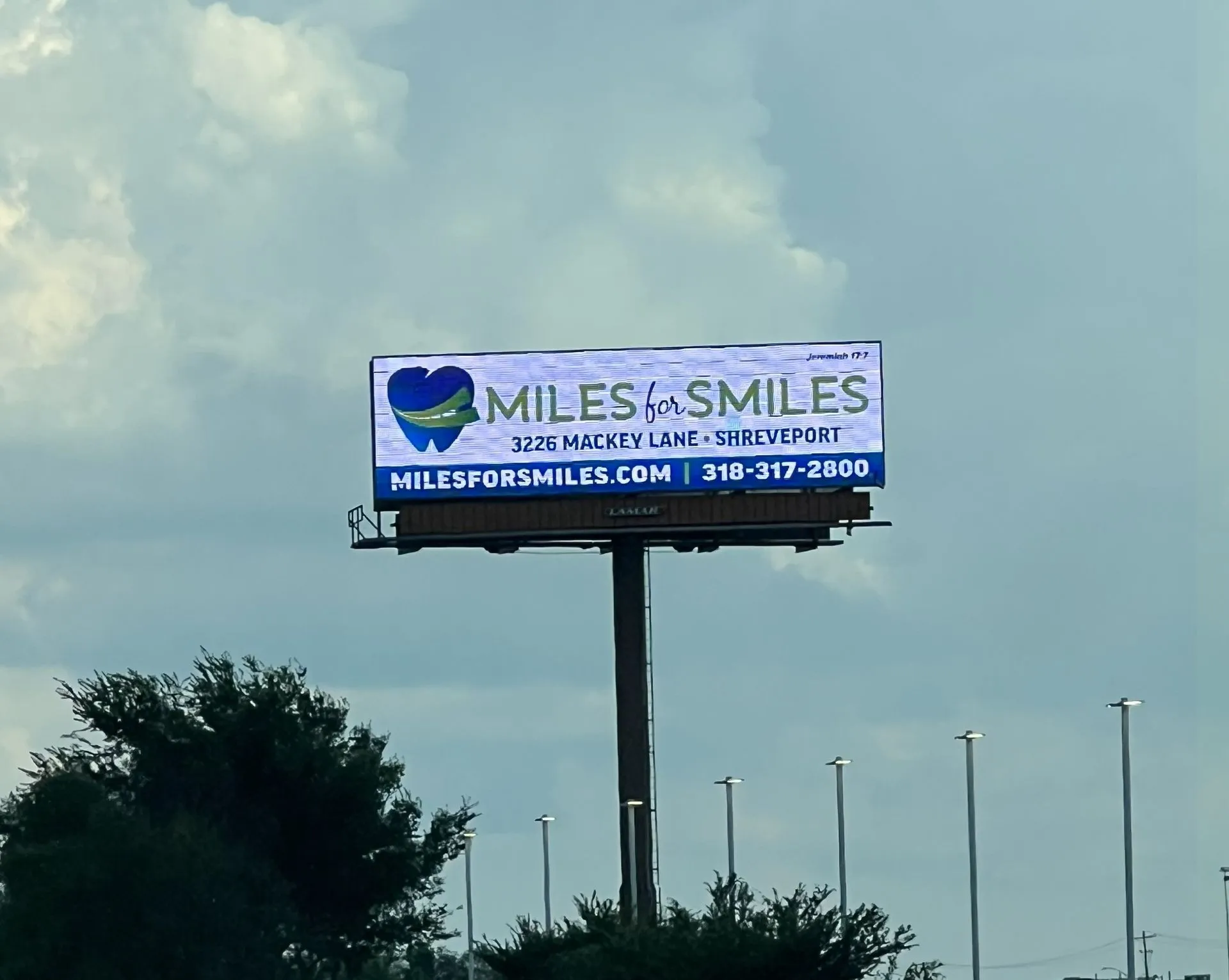Miles For Smiles billboard